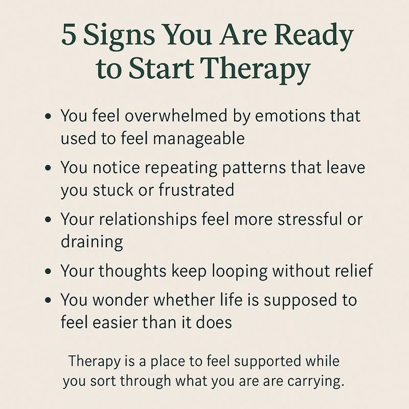 5 Signs You Are Ready to Start Therapy